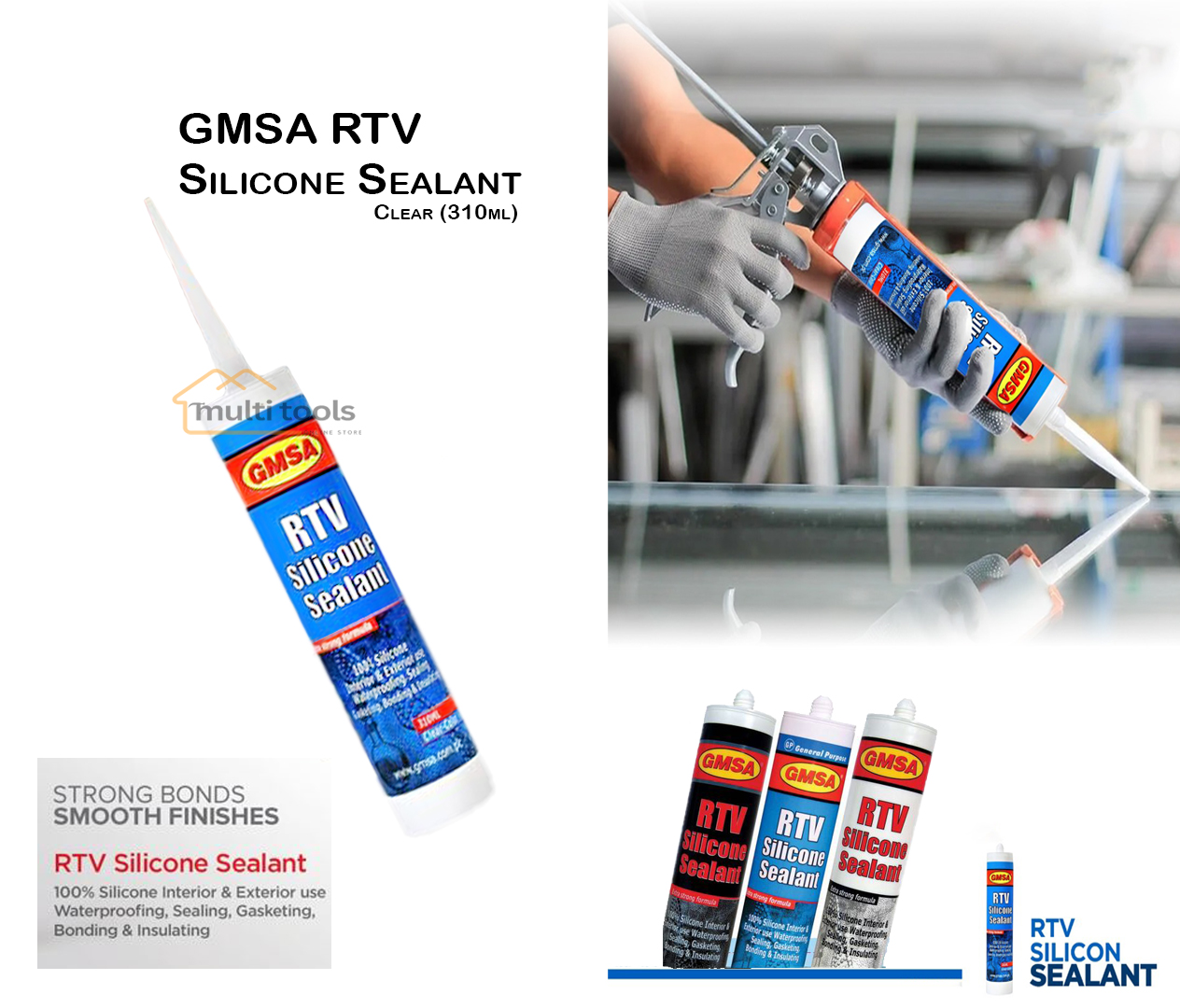 Gmsa Rtv Silicone Sealant (Clear)